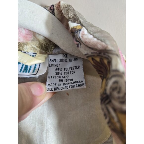 Vtg 80s Bolo Spirit Floral Purple Colorblock Nylon Full Zip Track Jacket Sz XL - Picture 9 of 13